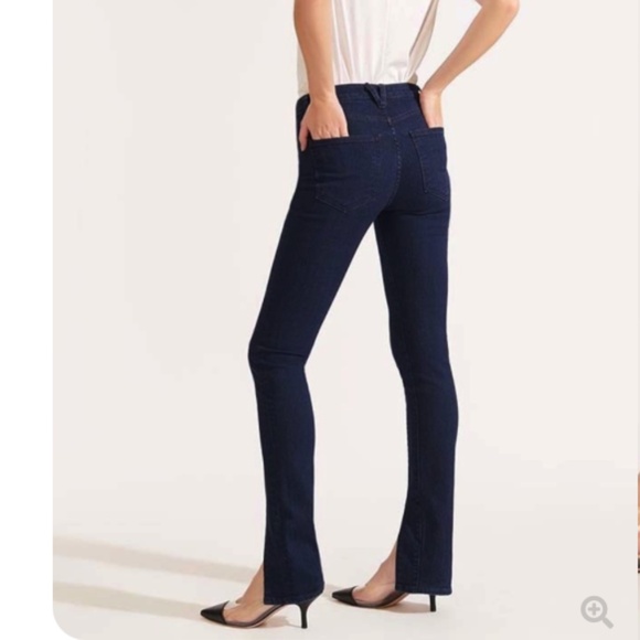 Veronica Beard Kate Skinny High Rise Jeans With Front Slit Oxford Blue Size 24 - Picture 5 of 12